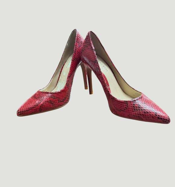 Gianni Bini Shoes - Gianni Bini Larsa Red Snake Print Pointed Toe Stiletto Pumps